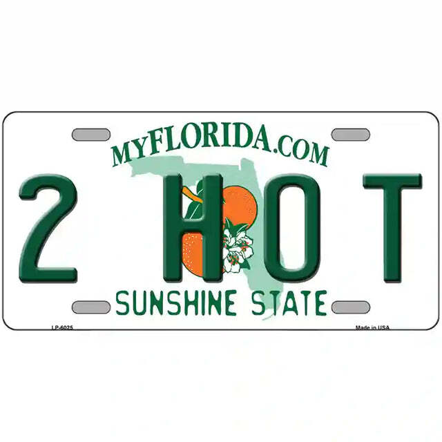 2 Hot Florida Metal Sign