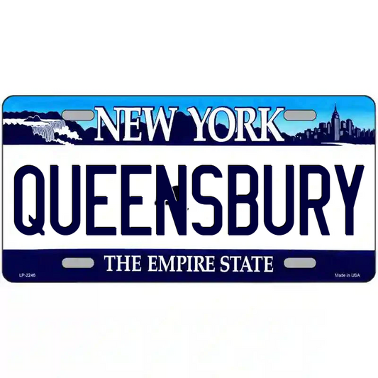 Queensbury New York Blue Metal Sign
