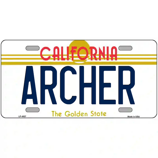 Archer California Metal Sign