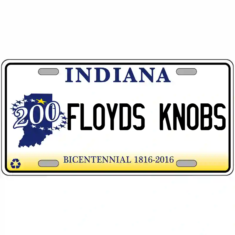 Floyds Knob Indiana Bicentennial Metal Sign