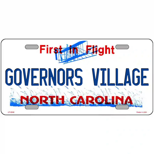 Governors Village North Carolina Metal Sign