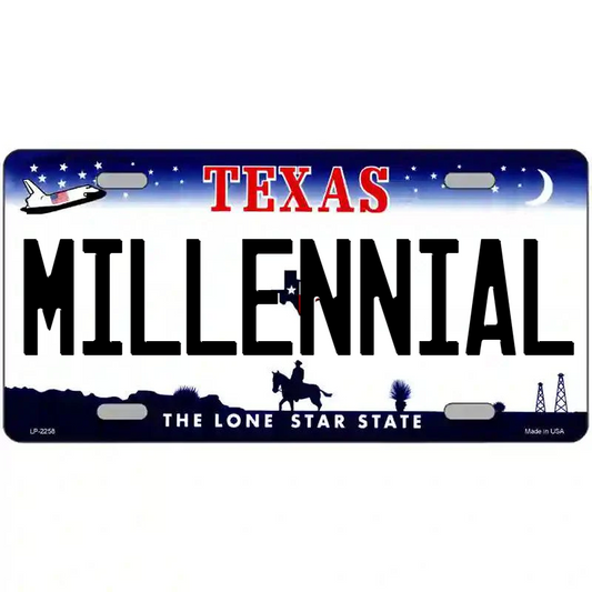 Millennial Texas Metal Sign