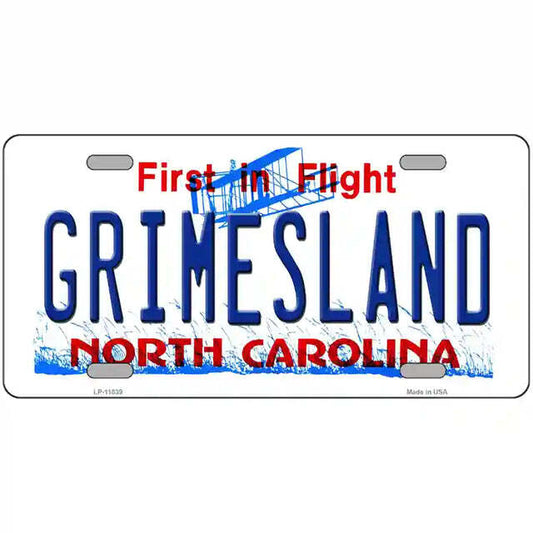 Grimesland North Carolina Metal Sign