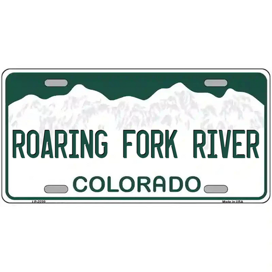 Roaring Fork River Colorado Metal Sign