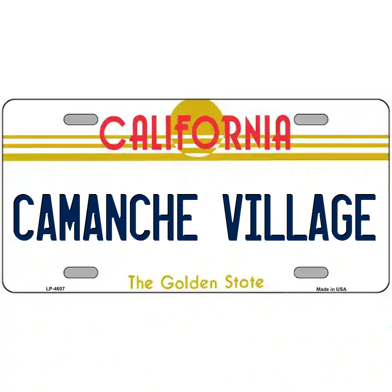 Camanche Village California Metal Sign