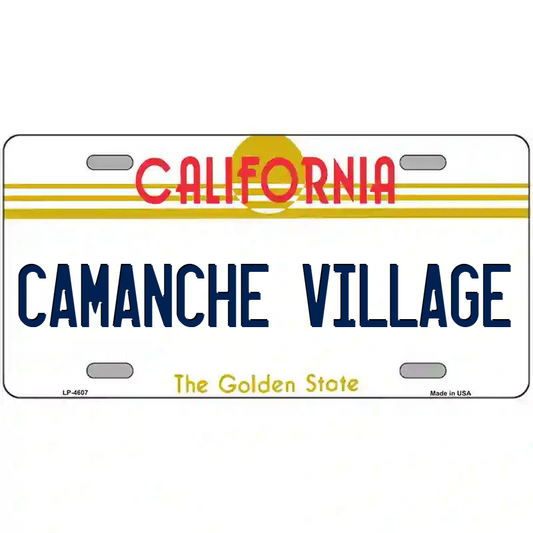 Camanche Village California Metal Sign