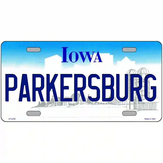 Parkersburg Iowa Metal Sign