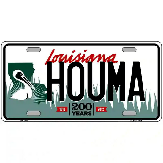 Houma Louisiana Metal Sign