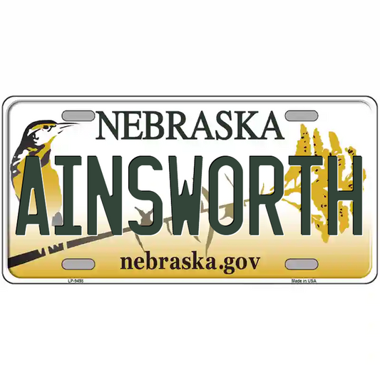 Ainsworth Nebraska Metal Sign