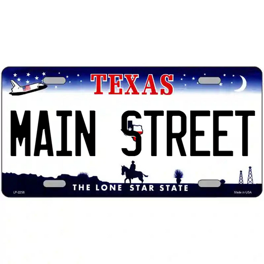 Main Street Texas Metal Sign