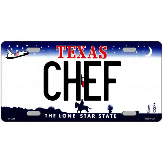 Chef Texas Metal Sign