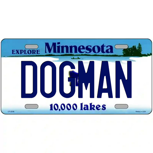 Dogman Minnesota Metal Sign