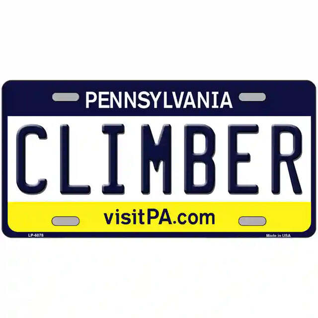 Climber Pennsylvania Metal Sign