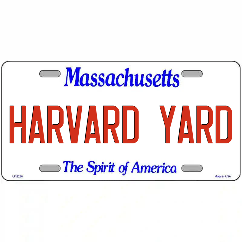 Harvard Yard Massachusetts Metal Sign
