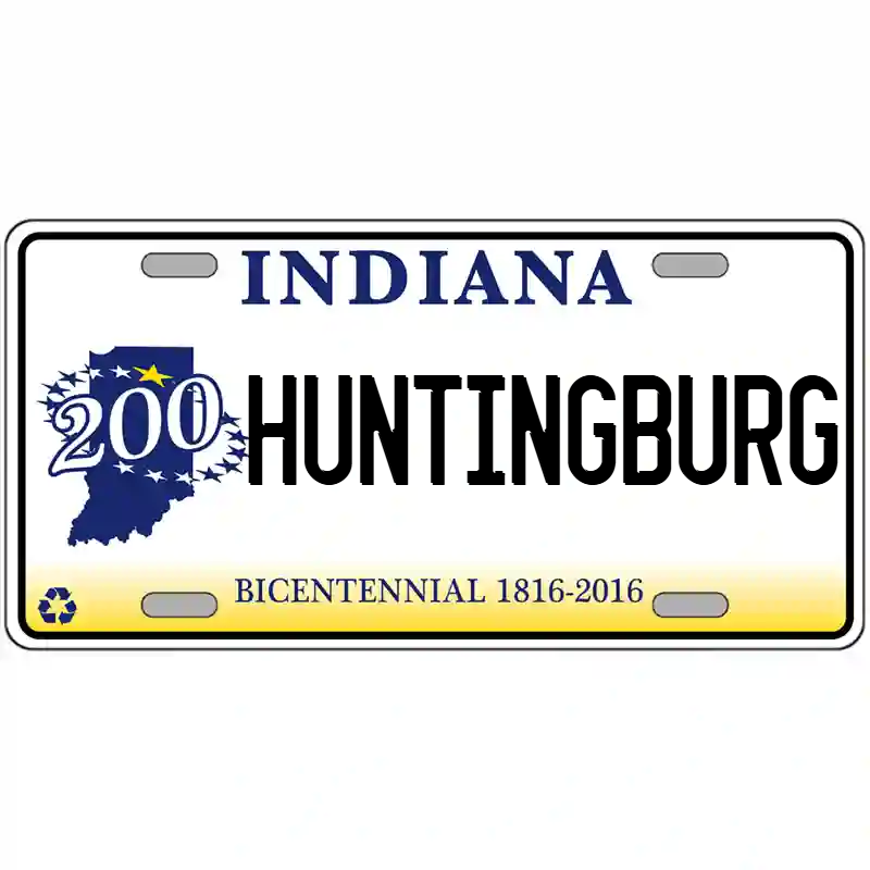 Huntingburg Indiana Bicentennial Metal Sign