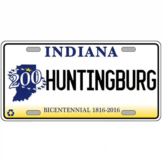 Huntingburg Indiana Bicentennial Metal Sign
