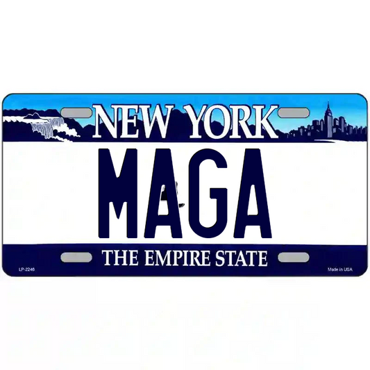 MAGA New York Blue Metal Sign
