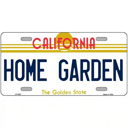 Home Garden California Metal Sign