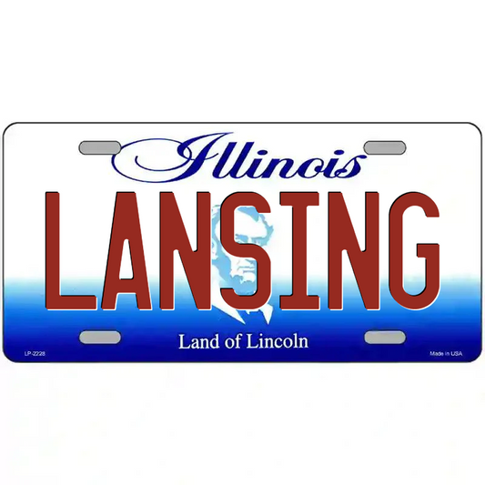 Lansing Illinois Metal Sign