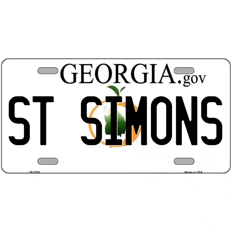 St Simons Georgia Metal Sign