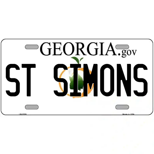 St Simons Georgia Metal Sign