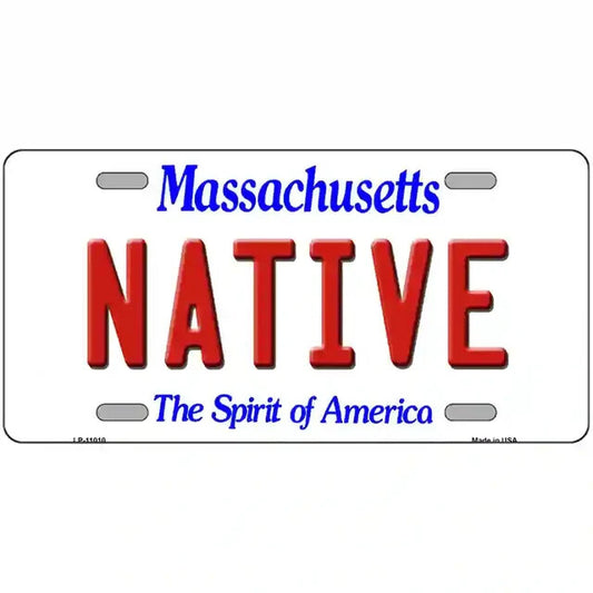 Native Massachusetts Metal Sign