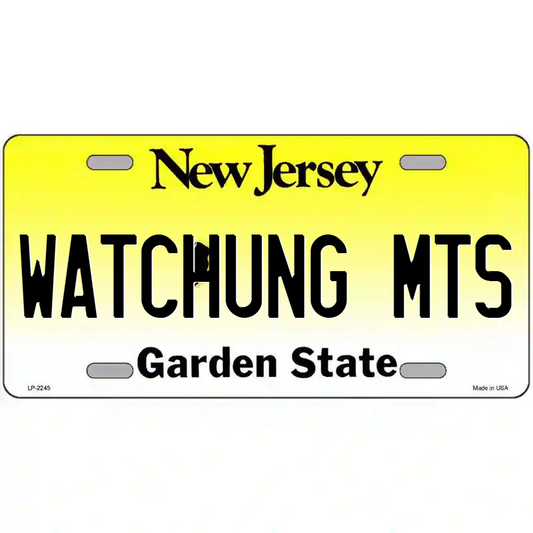 Watchung Mountains New Jersey Metal Sign