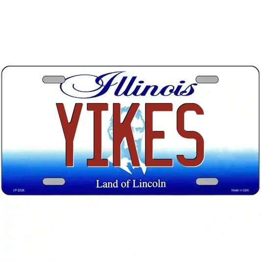 Yikes Illinois Metal Sign