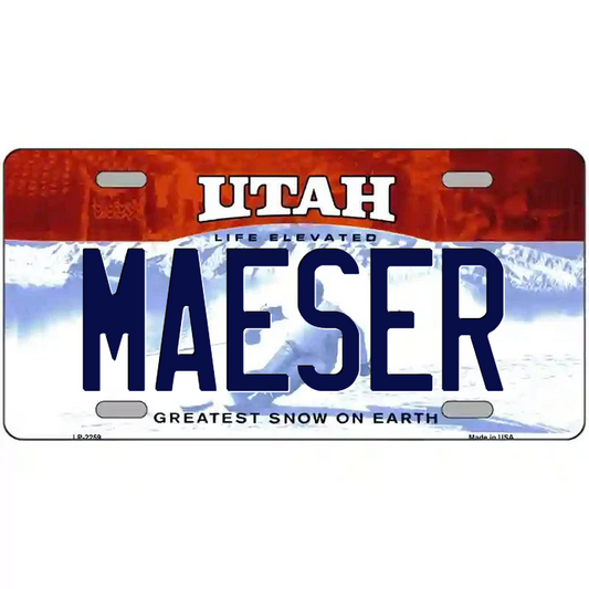 Maeser Utah Metal Sign