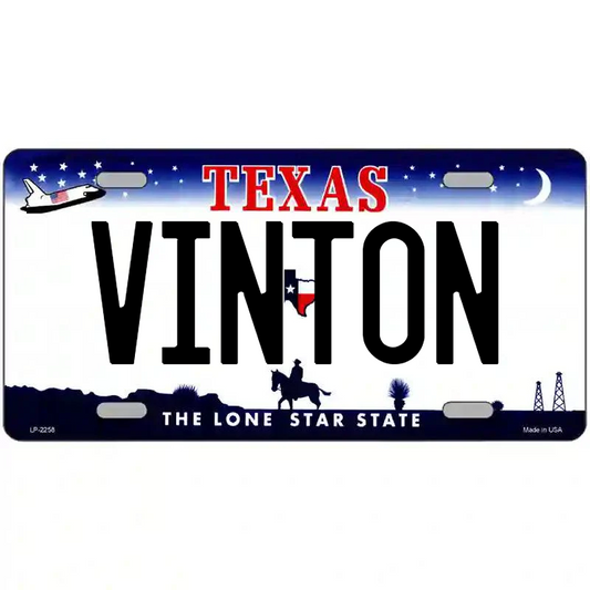 Vinton Texas Metal Sign