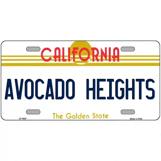 Avocado Heights California Metal Sign