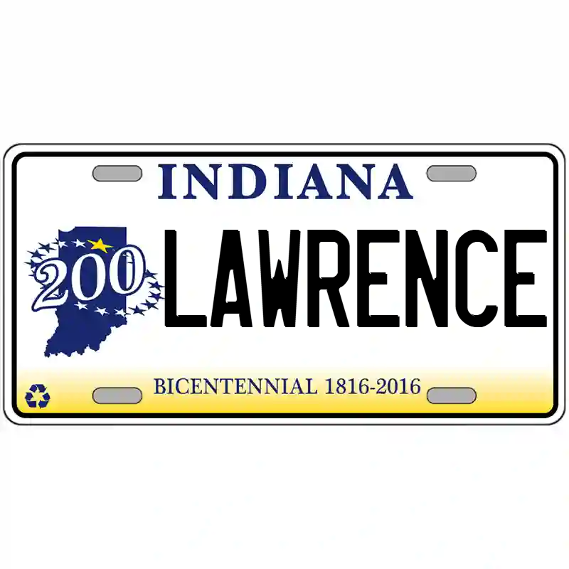 Lawrence Indiana Bicentennial Metal Sign
