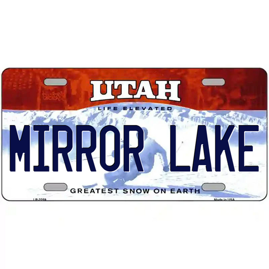 Mirror Lake Utah Metal Sign