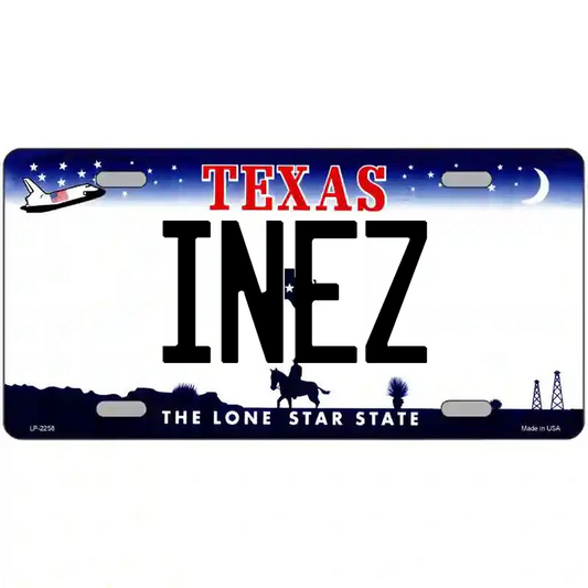Inez Texas Metal Sign