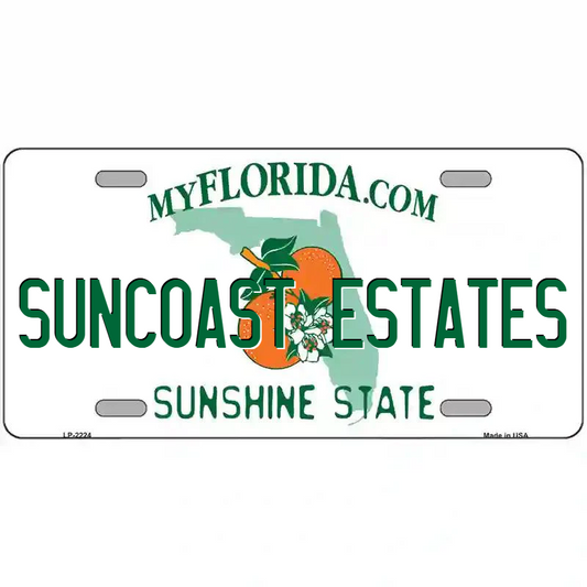 Suncoast Estate Florida Metal Sign