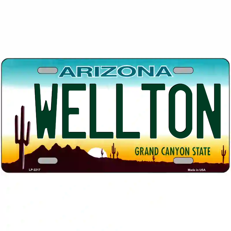Wellton Arizona Metal Sign