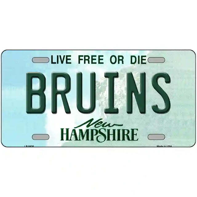 Bruins New Hampshire Metal Sign