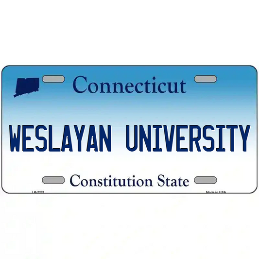Weslayan University Connecticut Metal Sign