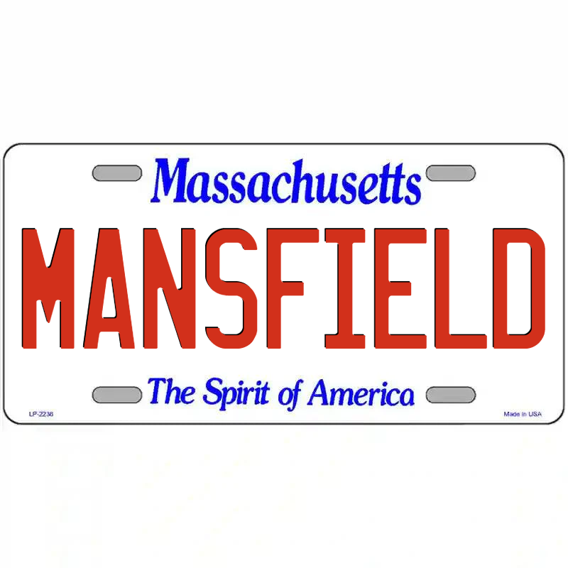 Mansfield Massachusetts Metal Sign
