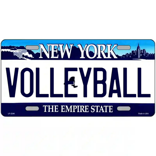 Volleyball New York Blue Metal Sign