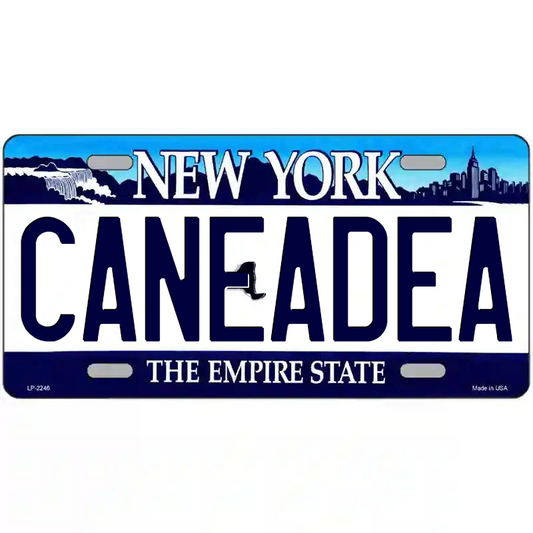 Caneanea  New York Blue Metal Sign