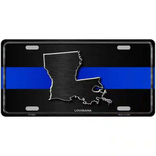 Louisiana Thin Blue Line Metal Sign