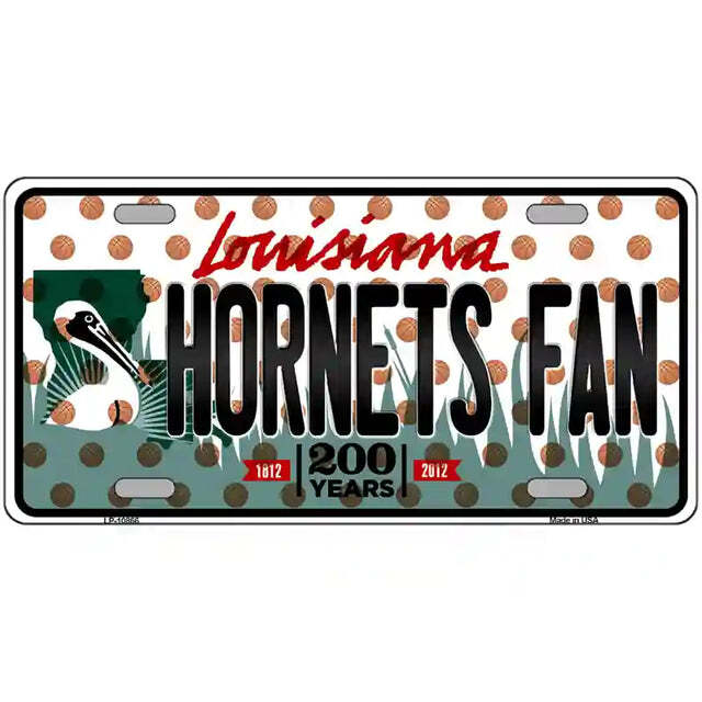Hornets Fan Louisiana Metal Sign