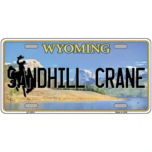 Sandhill Crane Wyoming Metal Sign