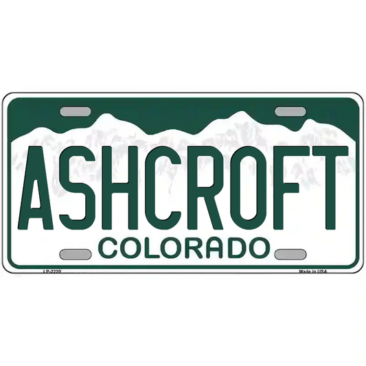 Ashcroft Colorado Metal Sign