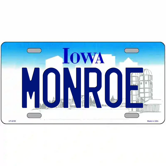 Monroe Iowa Metal Sign