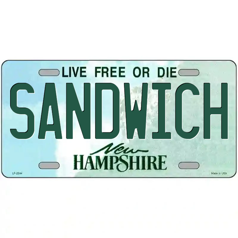 Sandwich New Hampshire Metal Sign