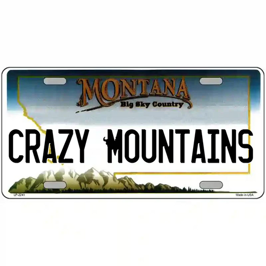 Crazy Mountains Montana Metal Sign