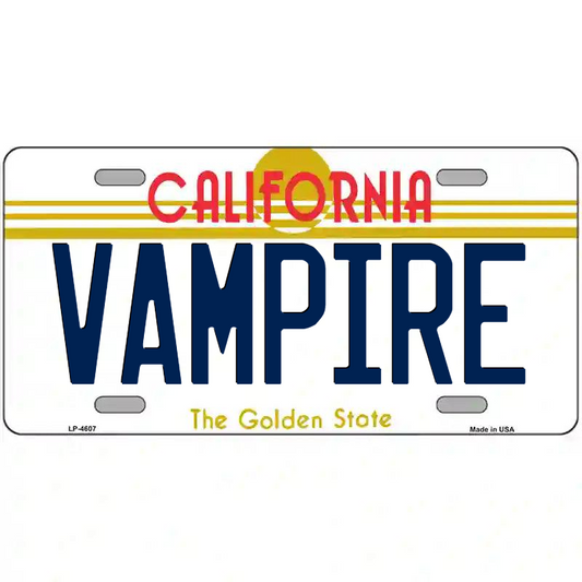 Vampire California Metal Sign
