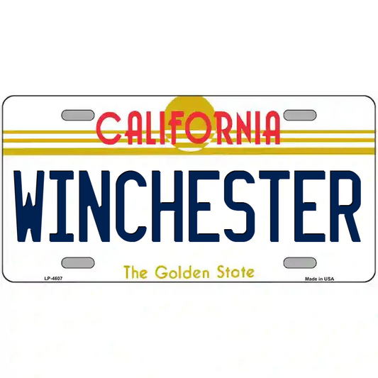 Winchester California Metal Sign